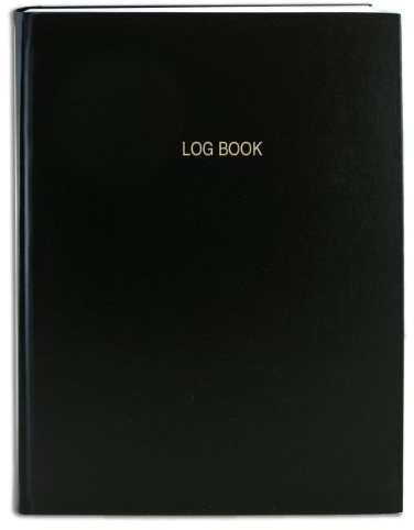 BookFactory Black 5 Column Log Book Multipurpose Black Log Book - 120 Pages - 8.5'' x 11'', Black Cover, Section Sewn Hardbound (Made in USA)