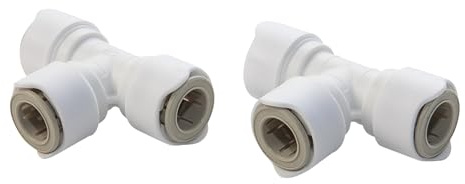 Val WX1502 snabbanslutning 15 mm lika tröja, dubbelgreppsdesign, för varmt och kallt vatten, halvstyv polyeten, vit