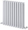 Ingarsby Horizontal Radiator | Oval Panel Vertical Double Column | Central Heating | Living Room Hallway Bathroom Kitchen Radiator | 600 x 590| White