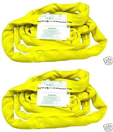 BA Products 38-RSY-12-x2, 12' Yellow Round Sling (Set of 2) for Wrecker, Tow Truck, Crane, Rollback & More!