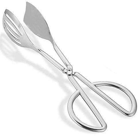 Pinza per Insalata in Acciaio Inossidabile, Pinza per Servire in Acciaio Inossidabile, Pinza per Dolci, Pinza per Insalata a Forbice, Pinza per Buffet, per Insalata, Pane, Torta, Buffet, Snack Vari
