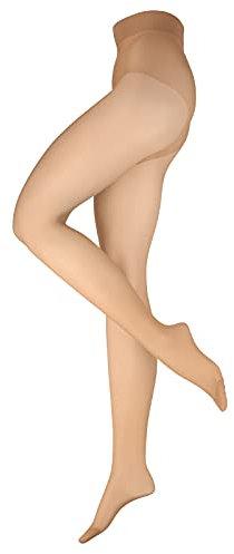 Nur Die Goodbye Laufmaschen Energy 20 DEN leichte Stützwirkung verhindert Laufmaschen transparente matte Fein-Strumpfhose entlastet die Beine Komfortbund Damen, amber, M