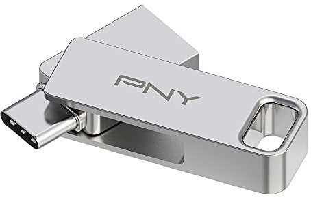 PNY 256GB Duo LINK USB 3.2 Typ-C Dual Flash Drive für Android-Geräte und Computer - Externer mobiler Speicher für Fotos, Videos und mehr - 200MB/s