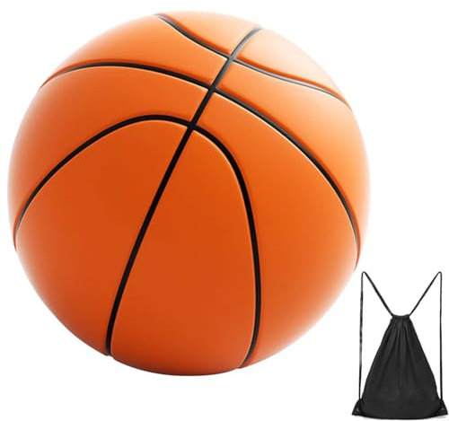 Tyst basketuppgradering, 2024 nya uppenbara spår tyst basket dribbling inomhus, dribble Dream tyst basket, inomhusbasket för olika inomhusaktiviteter present till ungdomar (orange, nr.7)