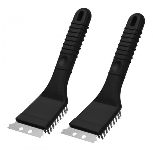 Cepillo Barbacoa 2 Piezas Cepillo Limpieza Barbacoa con Cepillo De Alambre Y Rascador Limpiador Oxido Barbacoa Rascador De Barbacoa para Parrilla Barbacoa Rejilla Barbacoa