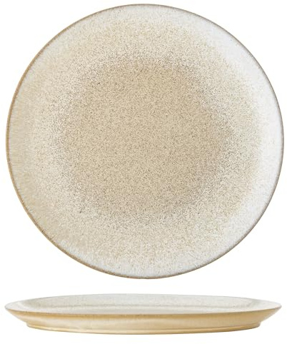 Bloomingville Paula Teller, Natur, Steingut, T26,5xH2 cm