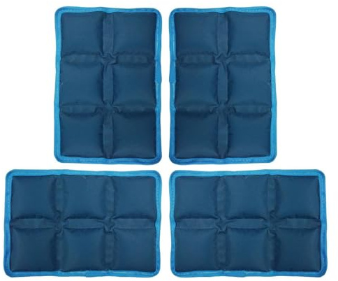 Bloques Para Congelador - Polímero De 15x10x1,7 Cm | De Hielo Reutilizable - De Gel Frío Para Acampar | Paquetes Ligeros Lavables Del Gel Del Hielo Para Los Deportes, Viajes, Lugar De Trab
