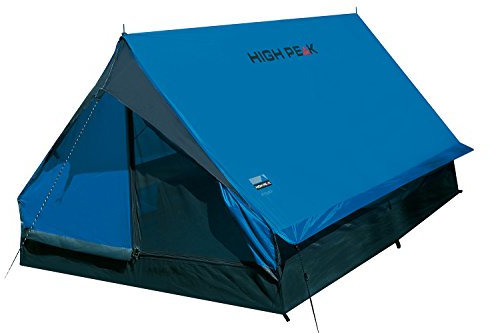 High Peak Hauszelt Minipack, Campingzelt für 2 Personen, Festivalzelt mit Wannenboden, 1500 mm wasserdicht, Ventilationssystem, Moskitoschutz, Leichtgewicht und kleines Packmaß