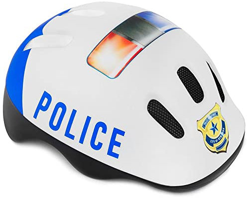 SPOKEY Fahrradhelm Kinder Radhelm verstellbare Größe | Kopfumfang 44-48/49-56 | Verschiedene Farbversionen (Policeman, 44-48)