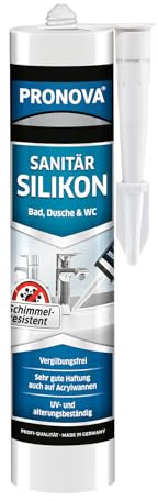 Sanitär Silikon Hellbraun - Silikon zum Abdichten & Verfugen im Bad Sanitär- und Küchenbereich ideal für zahlreiche Anwendungen Fugen innen & außen und Baustoffe 300ml (1)