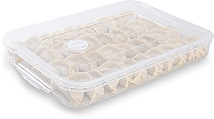 RoxNvm Frischhaltedosen mit Deckel, Gefrierboxen mit Deckel, Große Kapazität Einfrierdosen, Transparent Stapelbarer Plastikdosen, Frischhalteboxen Fresh Food Container für Fleisch, Knödel