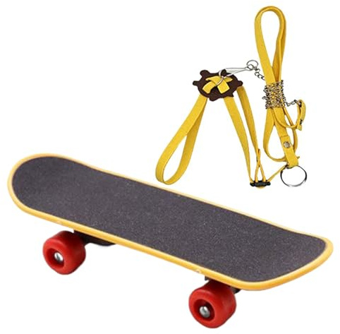 Skateboardrep för sköldpadda Justerbar reptiltränare för sköldpaddor, ödlor | Små Reptilleksaksharnesk & Skateboard Tillbehör skäggagamer små leguaner för utomhus trädgård balkong