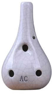 Ocarina Alto C AC De 6 Agujeros Instrumento De Enseñanza E Interpretación(White)