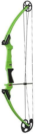 Genesis Archery Original Compound Bow with Adjustable Riser, 15-30 Draw Length, 10-20 lb Draw Weight, All Skill Levels, Draw Hand - Right, Green