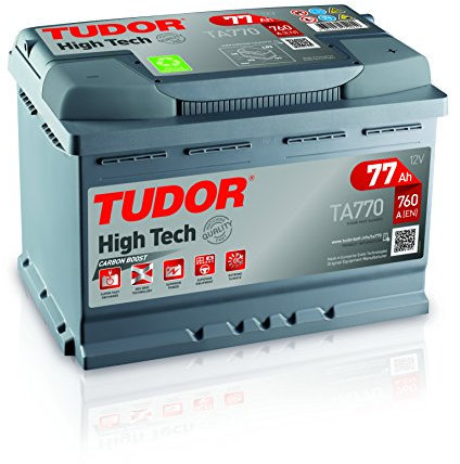 Tudor plomo calcio TA770 Batería de coche Tudor 77Ah 760A, Gama High Tech, para Automóvil de turismo