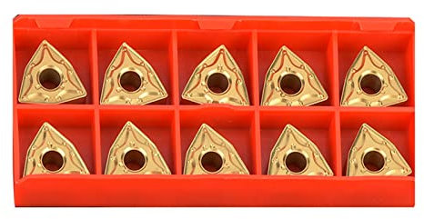 Lama per Inserti in Metallo Duro, 10PCS Inserti WNMG 432 / WNMG0804 Inserti CNC Inserti per Tornitura in Metallo Duro, Set di Utensili per Tornitura per Tornio CNC, Tornitura,