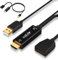 Cable Technologies Adapter HDMI auf DisplayPort 4k, HDMI-Quelle auf Displayport 4K@60Hz, Adapter Konverter für Monitor/TV mit Audio kompatibel für Laptop, Xbox 360 One, PS4, PS3 usw