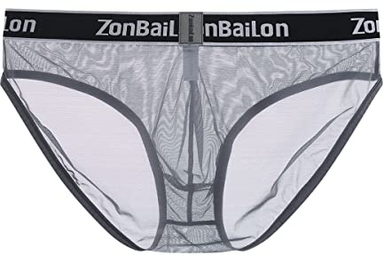 ZUOLAIYIN Herrtrosor bambu herrkalsonger med utbuktningsväska sexiga underkläder man kalsonger män spandex svart, (8289) grå, XL