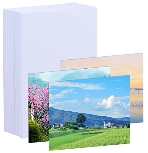 100 Blatt Fotopapier 8,9 x 12,7 cm Premium-Fotopapier, Kunstdruckpapier, 180 g/m², Druckerpapier, weißes Hochglanzpapier, Fotodruckerpapier, Bürobedarf für Tintenstrahldrucker