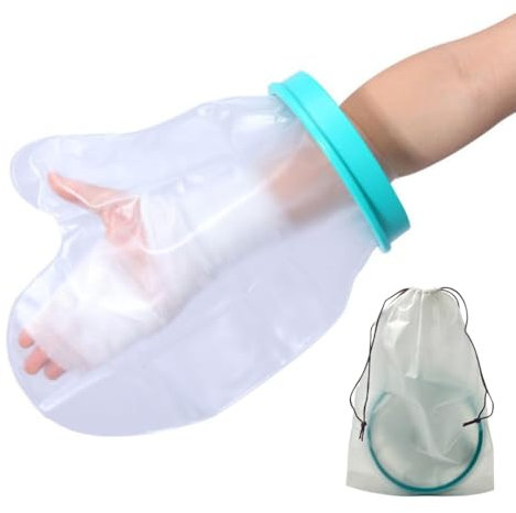 MEDIMINA - Protector Mano Adulto, Funda para Escayola Manos y Dedos, Cubre Escayola Mano Adulto para Ducha, Protección Total Impermeable contra el Agua