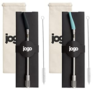 JoGo - Portable Coffee and Tea Brewing Straw - Reusable Coffee Maker Made of Stainless Steel with Single Serve Strainer - Filter Function for Hot and Cold Brew - Ideal for Coffee and Loose Leaf Teas