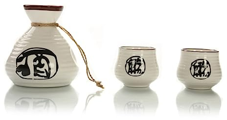 Cabilock Impostato coppa di vino giapponese set per sake in ceramica kit lucidalabbra girare abito tazza di ceramica bottiglia di ceramica bevande interesse trucco impostare, D0353N18QL0G48