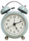 Ekakashop Retro Analog Wecker, Doppelglockenwecke Analog Ohne Ticken Lautlos mit Nachtlicht Tiefschlaf Batteriebetrieben für Kinder Grün