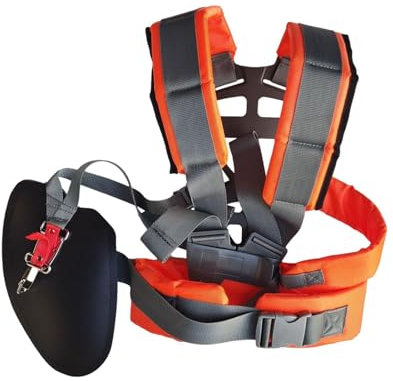 Harnais Débroussailleuse, Sangle De Tondeuse,Harnais À Double Épaule pour Coupe-Herbes Ceinture Rembourrée Confortable Outils De Jardinage pour Débroussailleuse