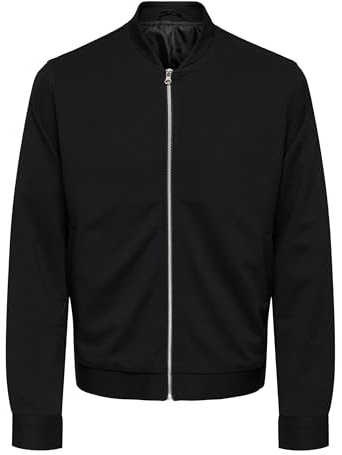 ONLY & SONS Herr ytterkläder basic blus trendig baseballjacka, svart, S