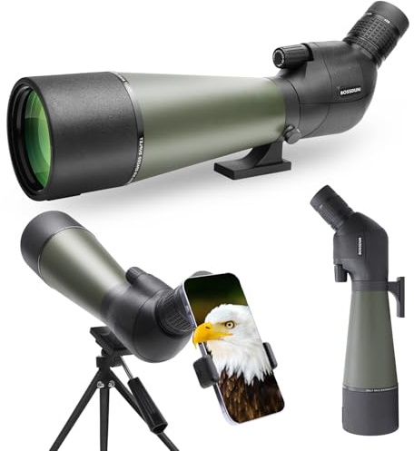 Lång vy 25–75 x 80, FMC-objektiv, BAK4 Ultra High Definition Longview med stativ, telefonhållare, bärväska