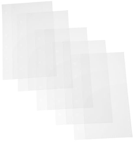 VILLCASE 5stücke Bindertaschen Aus Hochwertigem Material Für Aufbewahrung Von Quittungen Bankkarten Und Visitenkarten Mit Vorgebohrten Löchern Leicht Und Praktisch Für Zuhause Büro Und Reis