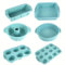 6 in 1 Silicone Baking Pan Tin Plate Oven Mold Kits, Heat Resistant Baking Pan Supplies, Mold Toolkit for Cake, Pancakes, Cream, Cupcakes, Breads, Muffins, and Oven Utensils