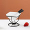 FGXY caquelon Fondue pour 2 Personnes, Fourchettes à Fondue incluses, Convient au Micro-Ondes et au Lave-Vaisselle, avec Brûleur Convient à Fromage Chocolat du Pain des Fruits Légume Guimauve (200ml)