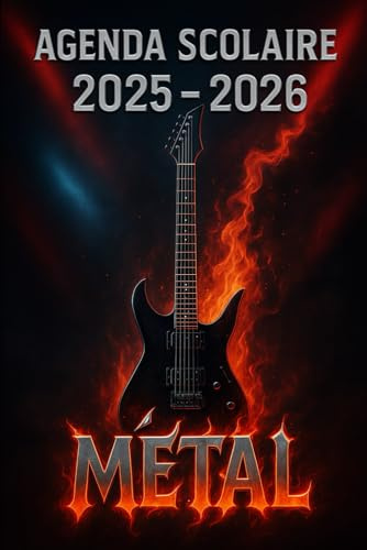 Agenda Scolaire 2025 - 2026: Une page par jour pour une organisation fun et efficace, idéal pour le collège et le lycée – version Métal