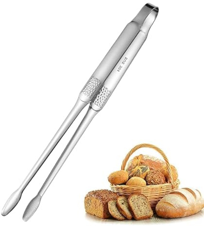 Pinzas de servicio alimentario | Utensilios de acero inoxidable antideslizantes y robustos | Herramienta de cocción | para Picnic Buffet Casa Restaurante Parrilla al aire libre Barbacoa Camping
