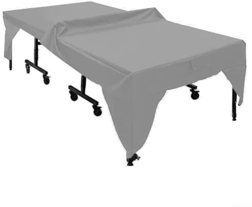 Funda de mesa de ping pong, cubierta de mesa de tenis de mesa 280x153x73cm, cubierta impermeable de lluvia, funda protectora a prueba de polvo para mesa de ping-pong estándar no plegable (gris)