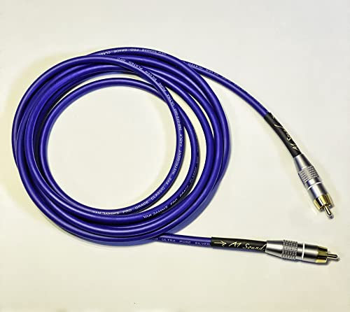A1 Sound Van Damme Blue Ultra X Subwoofer Cable 4 Metre Single Length Terminated With Gold Plated RCA Phono Plugs.