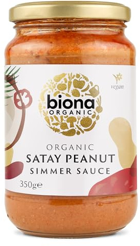 Biona Organic Satay Spicy Peanut Simmer Sauce, 350 g