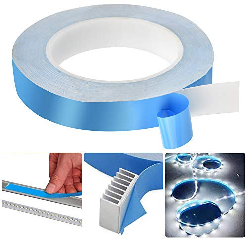 WANTOUTH Nastro Adesivo Termico Nastro Biadesivo Termoconduttivo Nastro Termico Alte Temperature Nastro Isolante Termico 20mm*25m per Componenti Elettronici Dissipatore di Calore a Strisce LED