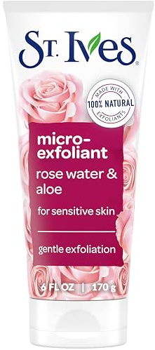 Gentle Smoothing Scrub, Rose Water & Aloe Vera, 6 oz (170 g), St. Ives