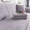 Sofa überzug Dicker Plüsch Schonbezug Sofabezug Gesteppte Sofa Sitzkissen Couchbezüge rutschfeste Sofaschoner Vor Haustieren Winter (Grau,70 × 70 cm)