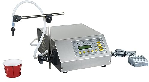 TsoLay Liquid Filling Machine, 30W Bottle Filler Machine with Pedal Control, Filling Capacity 5ml-3500ml, 6 Groups of Data Saving and Automatic Working, for Oil, Beverage, Water, Cosmetics, Fuel, Etc