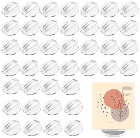 Tarjetero de Acrílico Transparente, Soporte para Cartas y Fotos, 50 Piezas, Tarjetero de Plástico Transparente, para Fotos Memos Menús