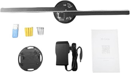 Jasaly Projecteur Holographique 3D WiFi Contrôle par Application Lecteur Holographique 224LED pour Affichage Publicitaire de Magasin de Vidéo d'image Prise UE