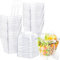 30 Piezas 60ml/2oz Vasitos para Postres con 30 Tapa y 30 Cucharas Reutilizables Vasitos para Postres Cristal Cucharas Aperitivo Catering Copas para Coctel de Marisco Candy Bar Tartaletas para Rellenar