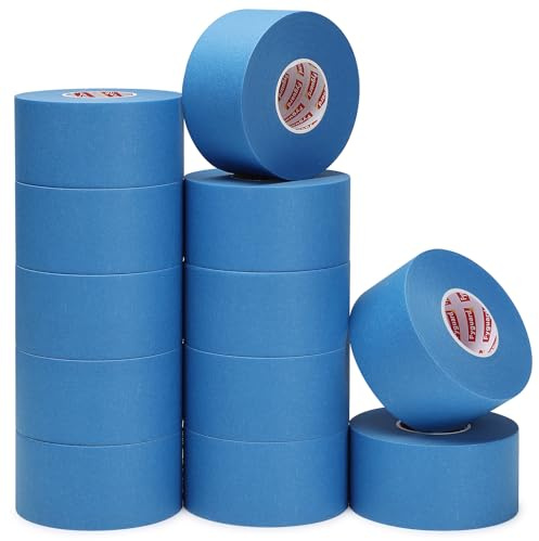 12 Rolls Blue Painters Tape 2 Inch Wide Bulk Painters Tape for Painting