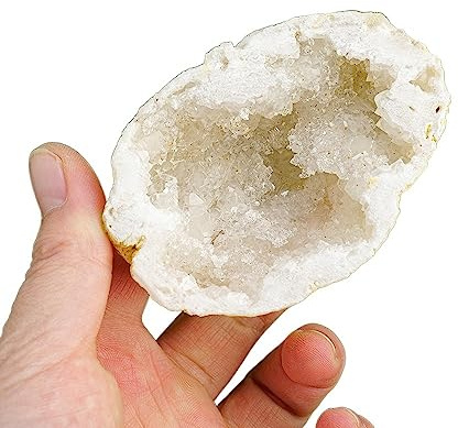 VWWJCCRO Crystal White Agate Druzy Cave Geode Raw Cluster Ornaments (Size : 150-200g 1pair)