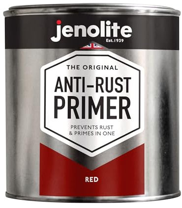 JENOLITE Anti-Rust Primer Paint | RED OXIDE | 1 Litre | High Performance Metal Primer | Rust & Corrosion Protection | Undercoat Paint For Cars, Radiators, Garden Furniture & More