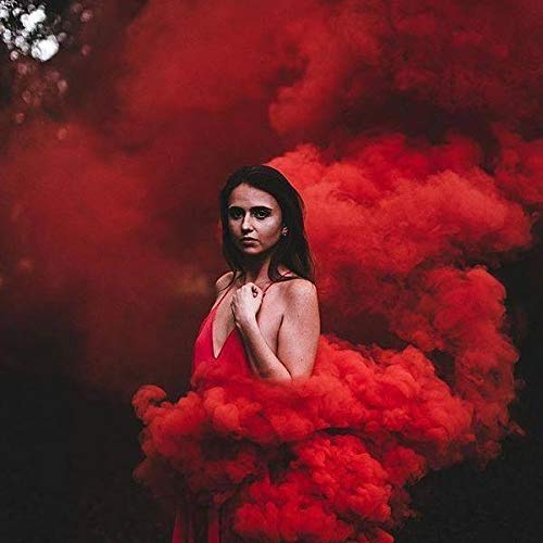 Suki's Fireworks 4 x RING PULL SMOKE GRENADES FLARES COLOUR SMOKE BOMBS (85 SECONDS DURATION EACH APPROX.) FOR WEDDINGS/PHOTOGRAPHY/CAR ENTRANCES/PAINTBALLING (RED)