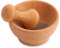 Creative Home Mortier Pilon Set | Bois de Hêtre Naturel | Diamètre de 6x10,5cm | Broyeur Manuel Bol Moulin pour la Cuisine et les Epices | Solide et Durable | pour le Broyage des Herbes Noix Épices